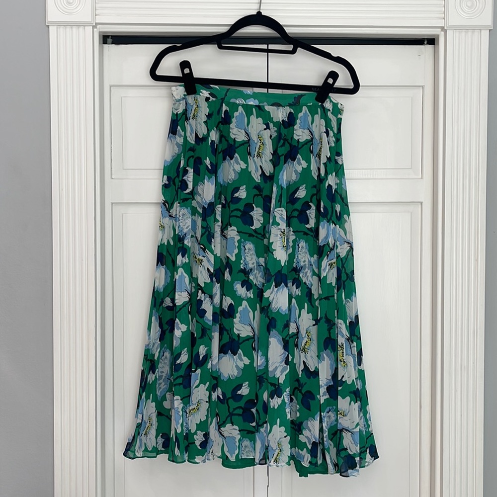 Floral Green Midi Skirt